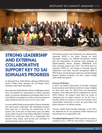 Strong Leadership And External Collaborative Support Key To SAI Somalia’s Progress