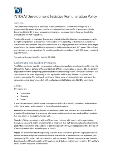 IDI Remuneration Policy