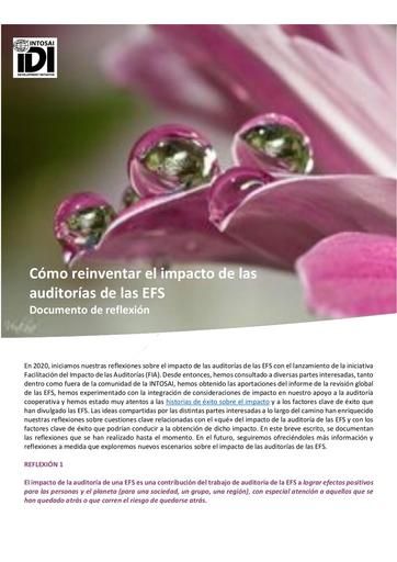 IDI Reimagining SAI Audit Impact ES