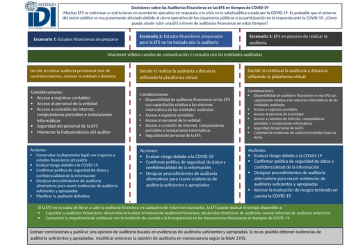 Decisiones sobre las Auditorías Financieras en las EFS en tiempos de COVID-19