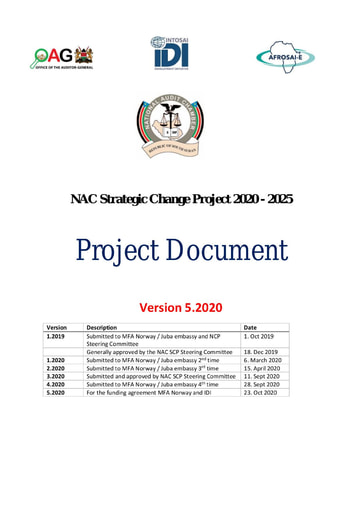 South Sudan NAC Strategic Change Project 2020-2025 – Project Document (v5 2020)