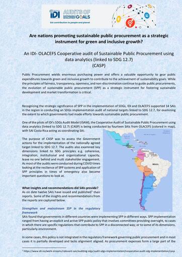 CASP Article English – public procurement and SDGs